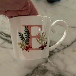 $10 ADD ON‎ OPALHOUSE Monogram E Floral Mug